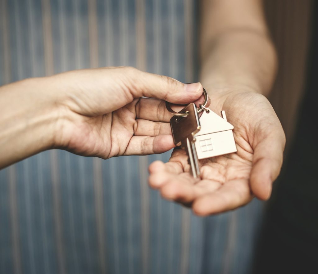 Woman buying a new house